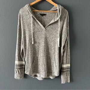 Gray Hooded Women's Top